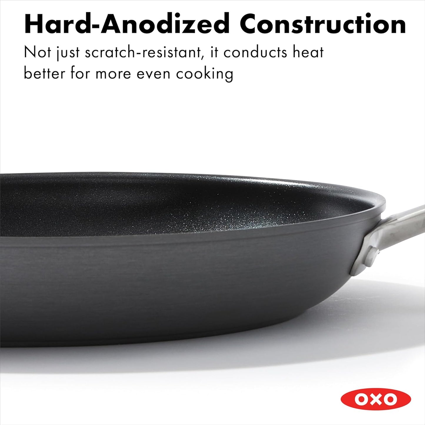 OXO 12” Nonstick Frying Pan Skillet - Durable Ceramic, PFAS-Free, Scratch Resistant, Black