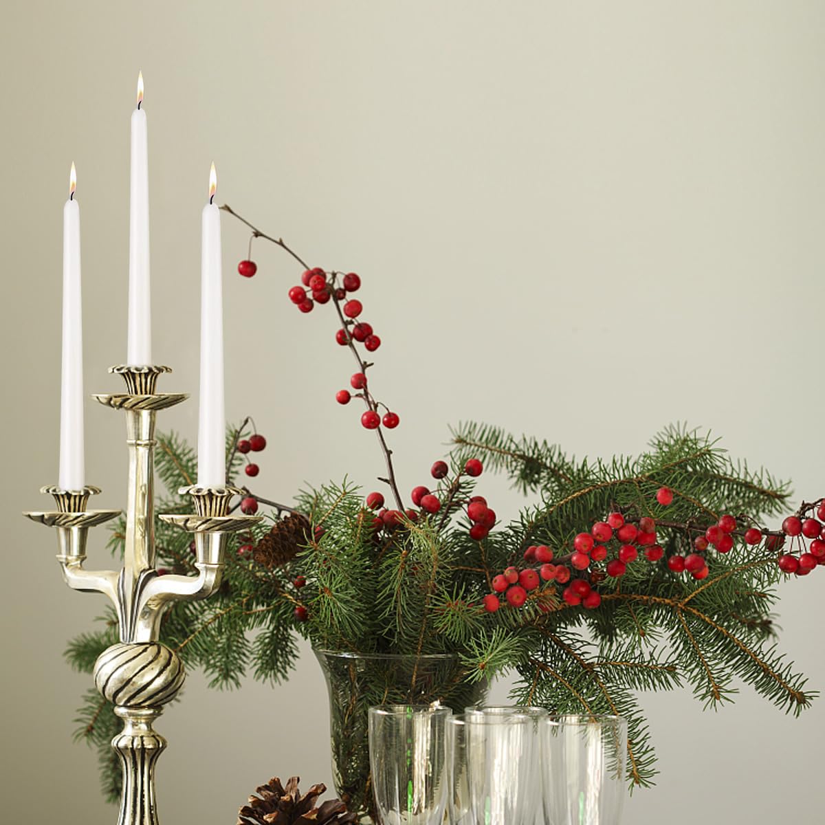 12 Pack White Taper Candles - Taper Candles 10 Inch Dripless, Smokeless & Unscented - 8 Hours Long Burning - Tall Candlesticks - Ideal for Weddings, Dinner Parties, Home Decor, Birthday Party