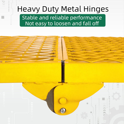 NETRCRHOM Folding Scaffolding Platform, 71(L) x15.7(W) x51(H)''770 Lbs, Adjustable Steel Industrial Step Ladders, Portable Heavy Duty Work Platform for Construction Sites and Renovations