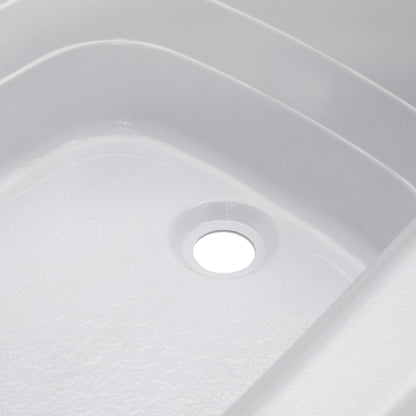 Lippert Replacement 24" x 40" White Bathtub with Right Drain, Scratch-Resistant ABS Acrylic for RVs, Travel Trailers, 5th Wheels, Motorhomes - W2440RHSPK