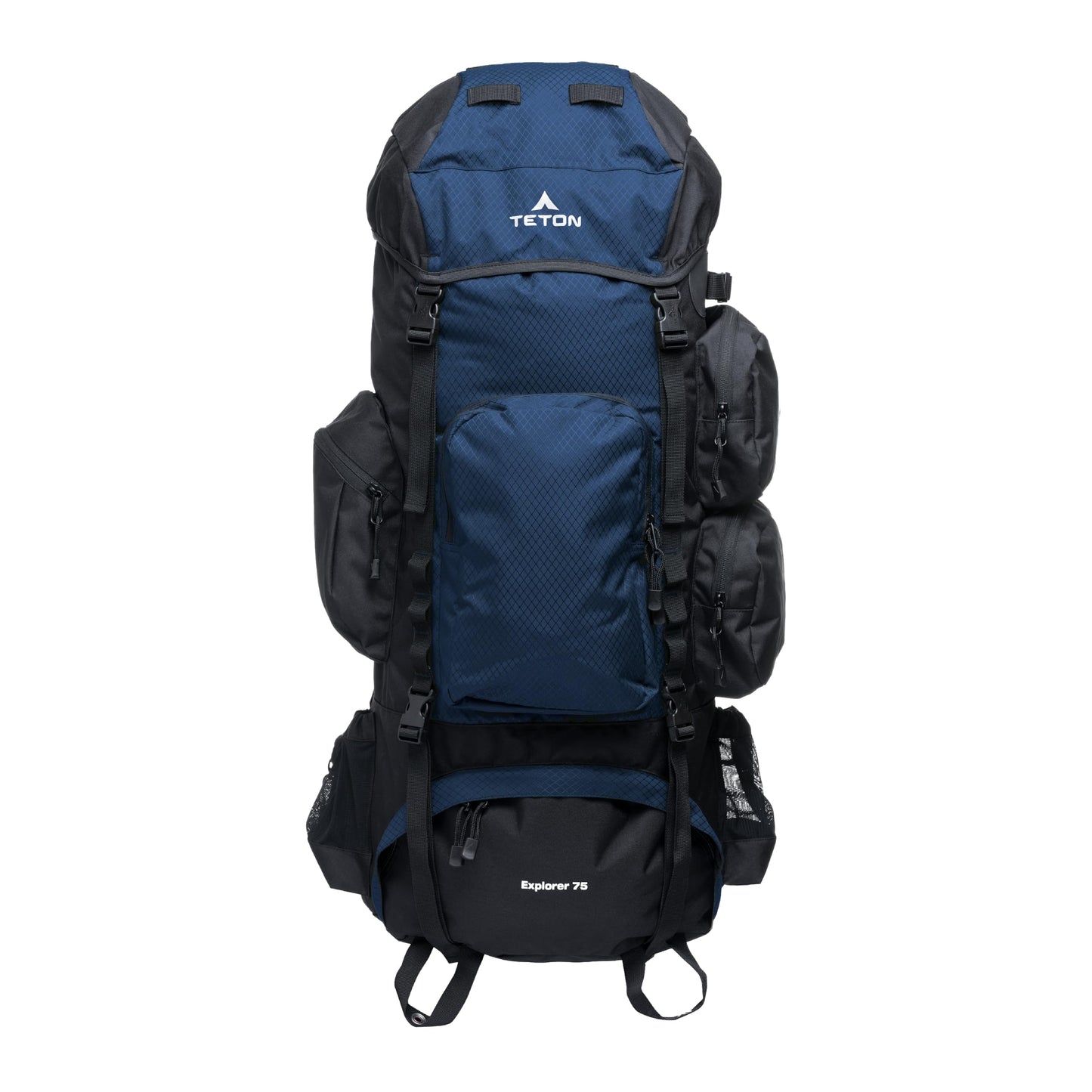 Teton 75L Explorer Internal Frame Backpack for Hiking, Camping, Backpacking, Rain Cover Included, Ocean