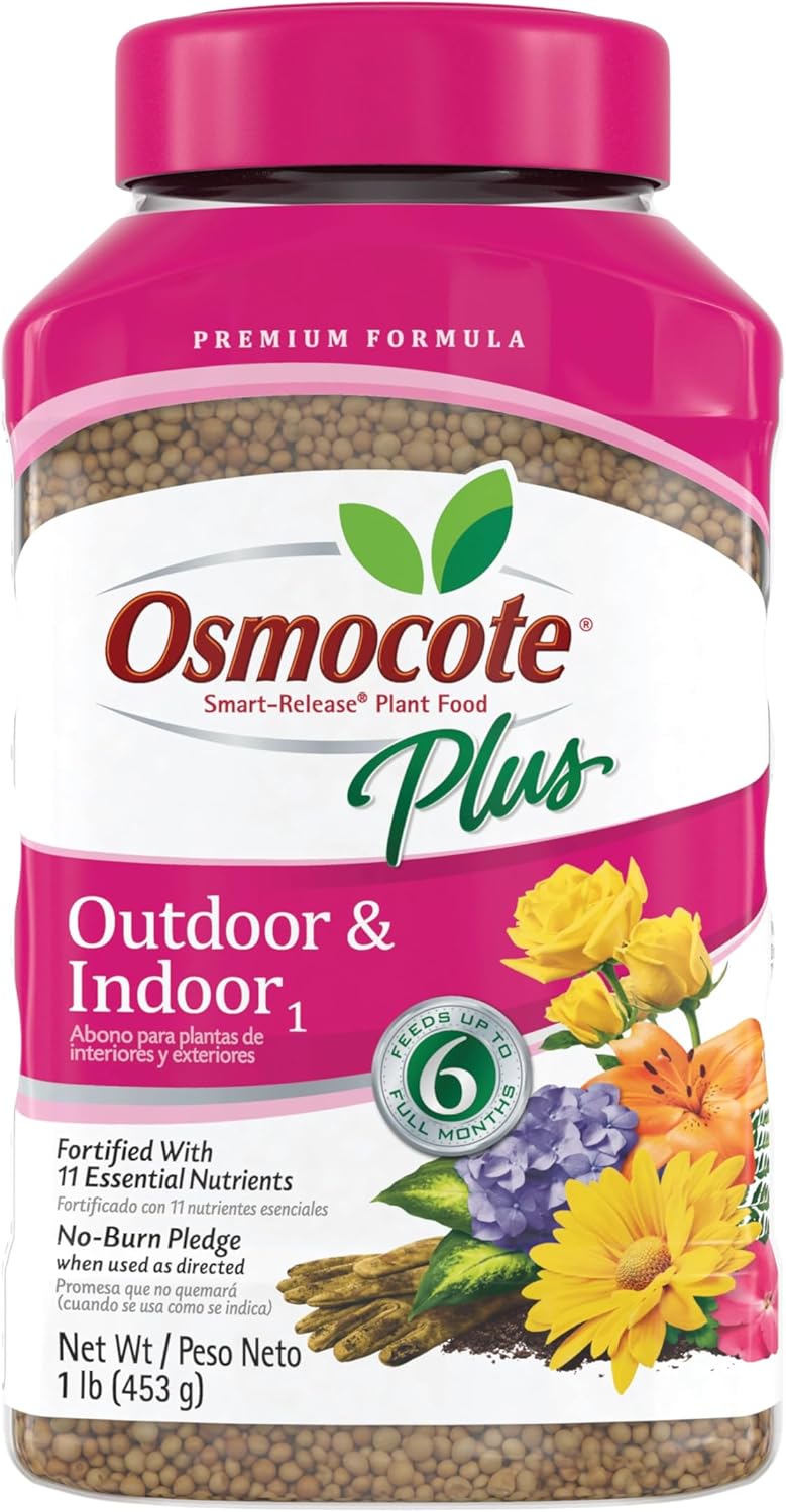 Osmocote Smart-Release Plant Food - Granular Fertilizer with 11 Essential Nutrients | 1 lb for Indoor & Outdoor Use