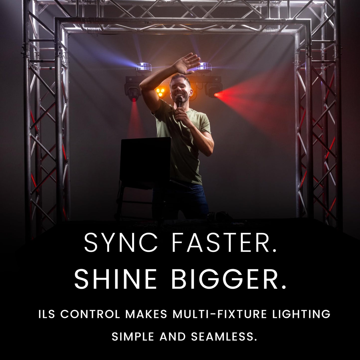 CHAUVET DJ – GigBAR Move + ILS 5-In-1 Lighting System | Moving Heads, Derbies, Washes, Laser & Strobe on One Bar | ILS Compatible | RF Remote, Tripod & Carry Bags Included