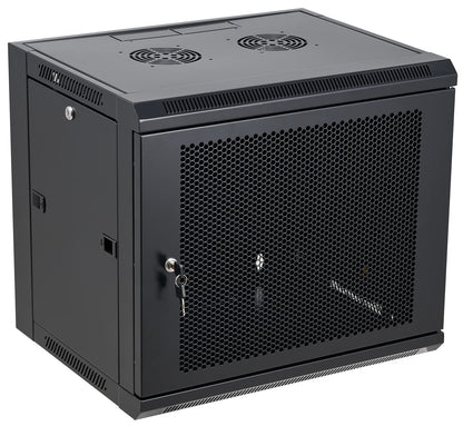 Tedgetal 9U Wall Mount Server Cabinet Network Rack Vented Enclosure Locking Door