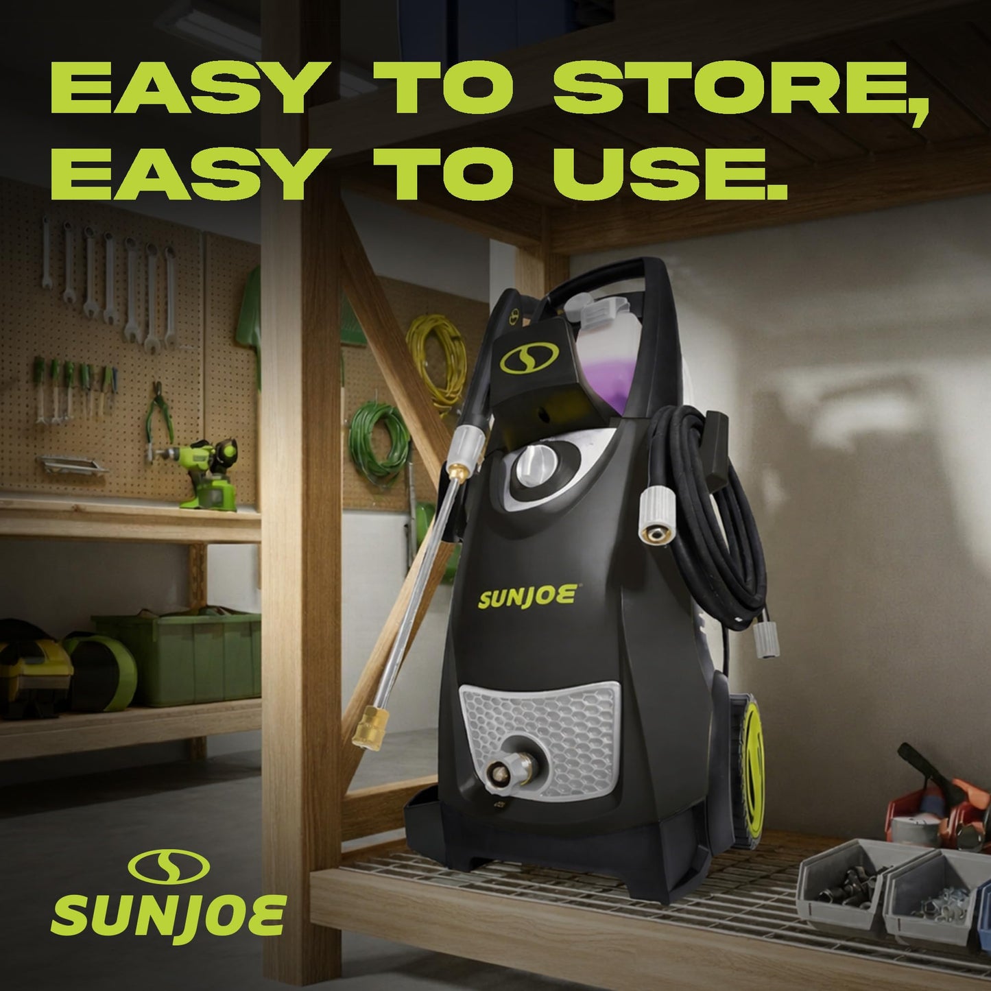 Sun Joe Pressure Washer, Electric Power Washer, Heavy-Duty 2500 Max PSI (2030 PSI PWMA Rated)-Portable Cleaning & Washing Machine System with Patios & Sidewalks, SPX3000