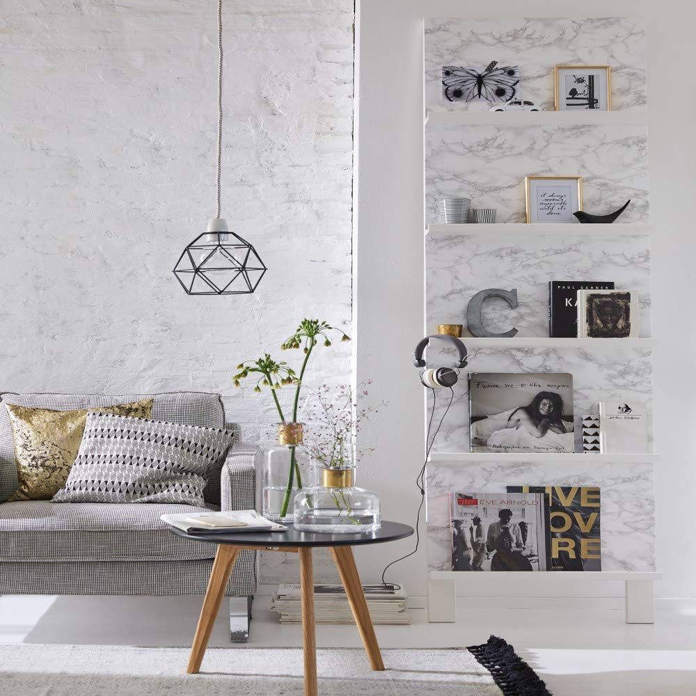 d-c-fix FA346-8306-4 Decorative Self-Adhesive Film, Grey Marble, 26" x 78" Roll, 4-pk