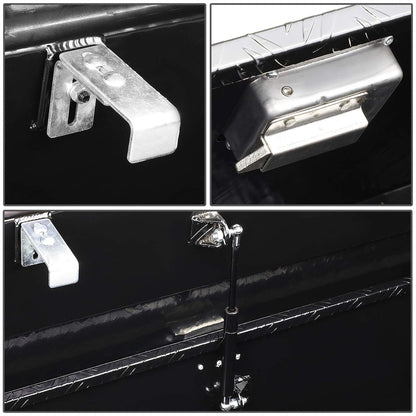 DNA Motoring TBOX-T4-51-ALU-BK 60"(L) x 12"(W) x 15.5"(H) Aluminum Truck Storage Tool Box w/Lock & Keys,Black