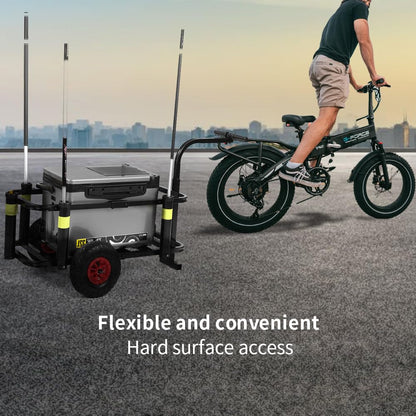 Beach Fishing Cart, Heavy Duty Fish, and Marine Cart for Fishing, Picnic, and Other Outdoor Activities, Black