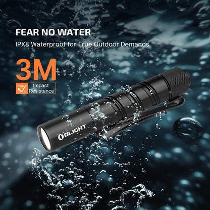 OLIGHT I3T 2 EOS Pocket EDC Flashlight, 200 Lumens Compact Bright Handheld Flash Lights Bundle with atonUltra EDC Flashlight Rechargeable, 1800 Lumens Small Pocket Light with Dual Charging