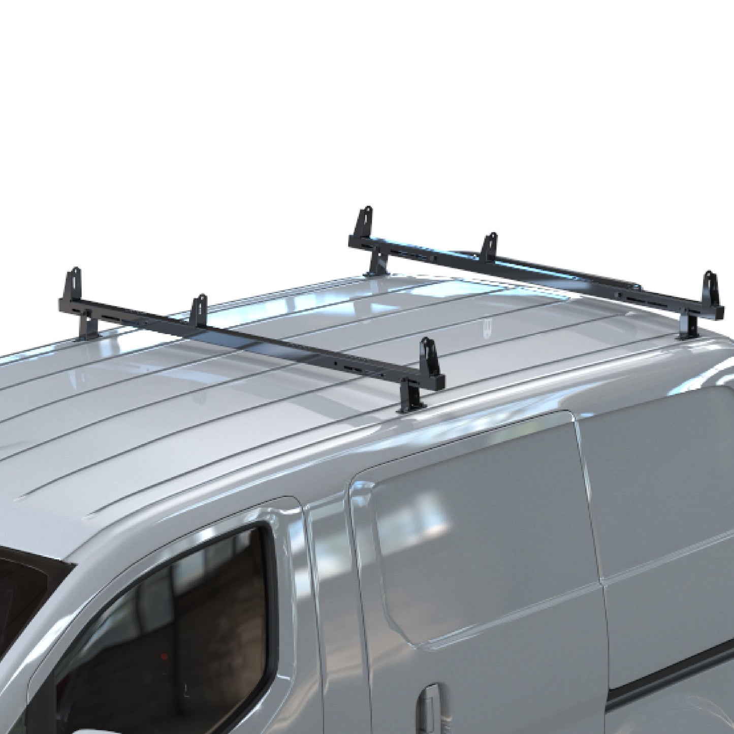 Universal 2 Bars Roof Ladder Rack 700 LBS Capacity Utility Adjustable Cross Bar with Stopper for Van Without Rain Gutter Fit for Kayak Canoe Ladder Lumber Pipes Cargo Carrier Accessories