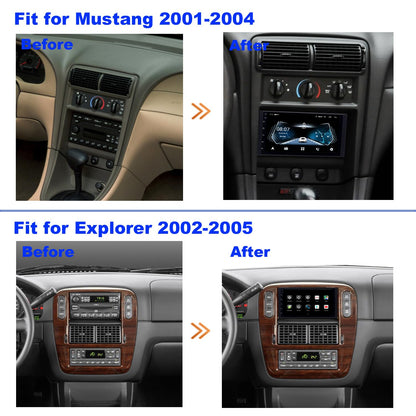 8-Core CPU Radio Upgrade for Ford Mustang 2001-2004,Explorer 2002-2005,Expedition 2003-2006,IPS Touch Screen CarPlay Android Auto Ready,Free Back Camera