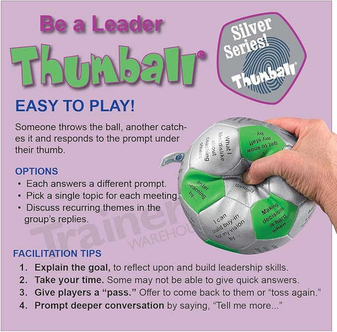 Trainers Warehouse 6 Thumball Collection 32 Prompts for Conversation Team Building Relationship and Training