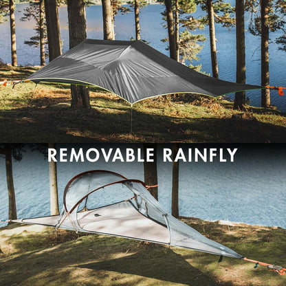 Tentsile Connect V3 2-Person Tree Tent Hammock, The Original Tree Tent Company, 880 Pound Capacity, Portable Treehouse, Heavy Duty Ratchets Included, Designed in The UK (Safari Brown)