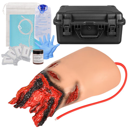 MedEduQuest Wound Packing Thigh Trainer Kit with Tourniquet, Lower Extremity Trauma Trainer for First Aid and Military Training, Tourniquet Training Leg