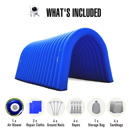 20X10x10Ft Inflatable Sports Tunnel Entrance with Blower Inflatable Tunnel Tent for Business Advertising Event Exhibition（Blue）