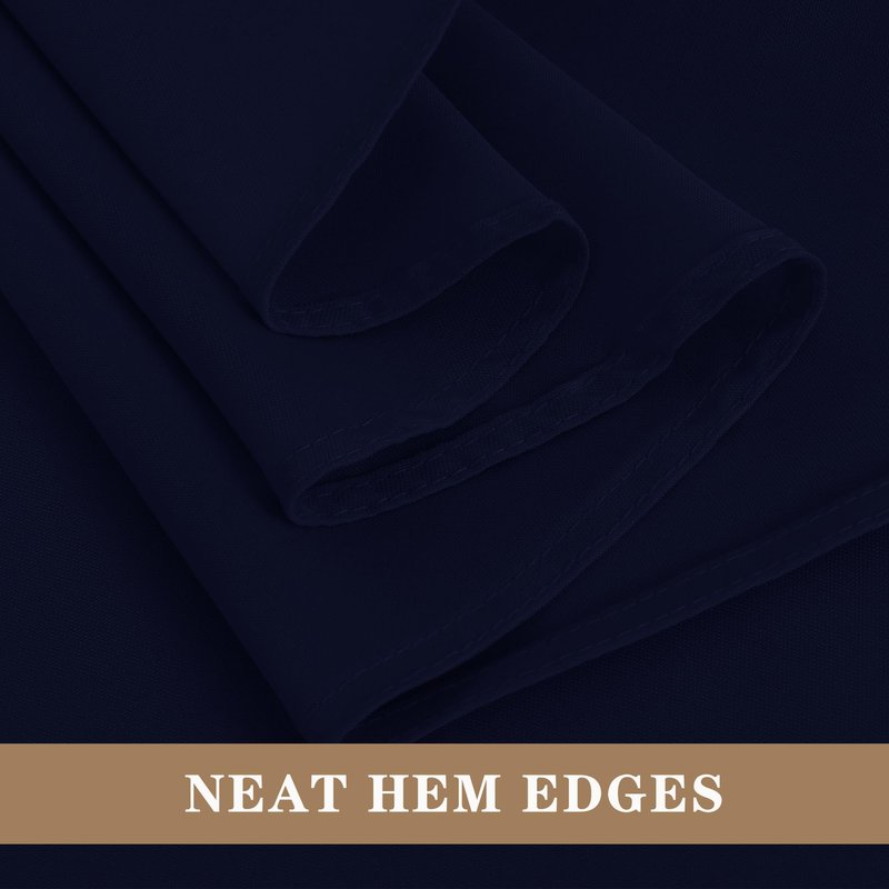 Fitable Elegant Rectangle Table Clothes, 6 Pack - 90 x 132 Inch, Navy - Reusable and Washable Tablecloths, Polyester Fabric Table Covers for Wedding, Party, Banquet, Formal Events