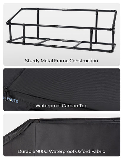 ISSYAUTO Full Size Truck Bed Cargo Box Organizer for Pickup, Waterproof Truck Bed Cargo Bag, Storage Organizer Carrier Accessories for Groceries, Golf, Easily Slide in and Out, Easy Access