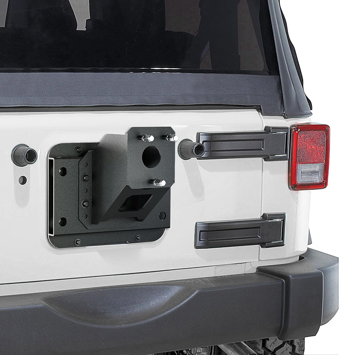 XOOKUN JK Spare Tire Carriers Adjustable Height Compatible with Jeep Wrangler JK JKU 2007-2018 Unlimited(2/4 Doors) up to 40-inch Spare tire