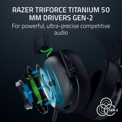 Razer BlackShark V3 Wireless Gaming Headset for Xbox: 50mm Drivers - Super Wideband Mic - 2.4 GHz, Bluetooth, USB - Works with PC, Mac, PS5, Nintendo Switch, Smartphone - Long Battery Life - Black