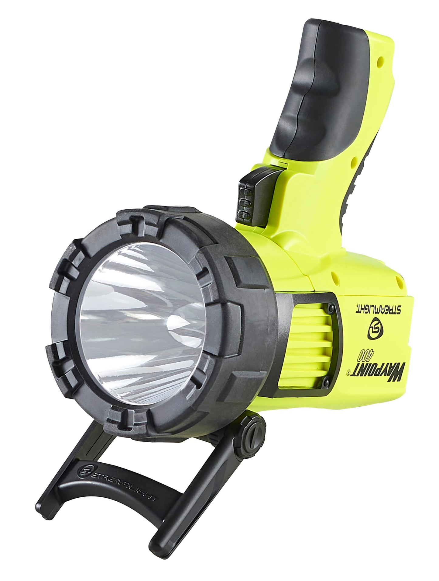 Streamlight 44910 WayPoint 400 1400-Lumen 400,000-Candela Rechargeable Handheld LED Spotlight for Outdoor, Marine, and Emergency Use, Yellow