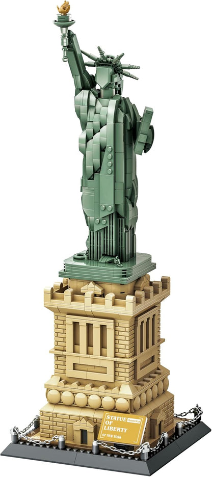 Apostrophe Games Statue of Liberty Building Block Set (1409 Pieces) New York's Statue of Liberty Famous Landmark Series - Architecture Model for Kids and Adults