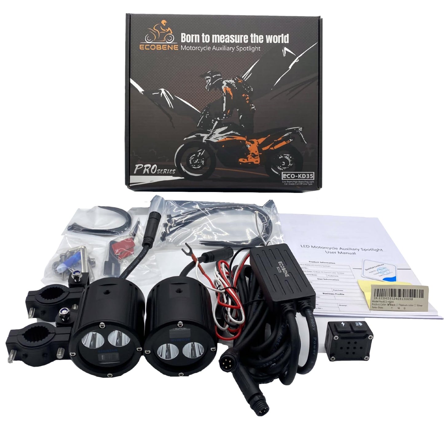 Walbryka 7000 LM Steel Waterproof Wireless High Led Auxiliary Light for Motorcycle KD35