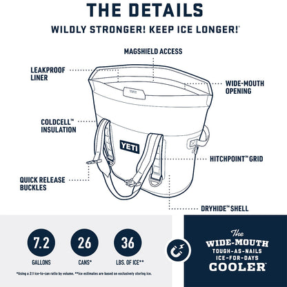 YETI Hopper M30 Portable Soft Cooler with MagShield Access, Wild Vine Red