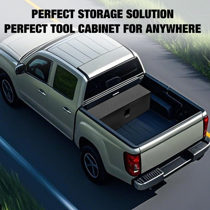 Garvee Black Steel Truck Bed Tool Box, Trailer Tongue Box, Truck Storage Organizer Tool Chest For Truck Bed, RV, Trailer (Black-36)