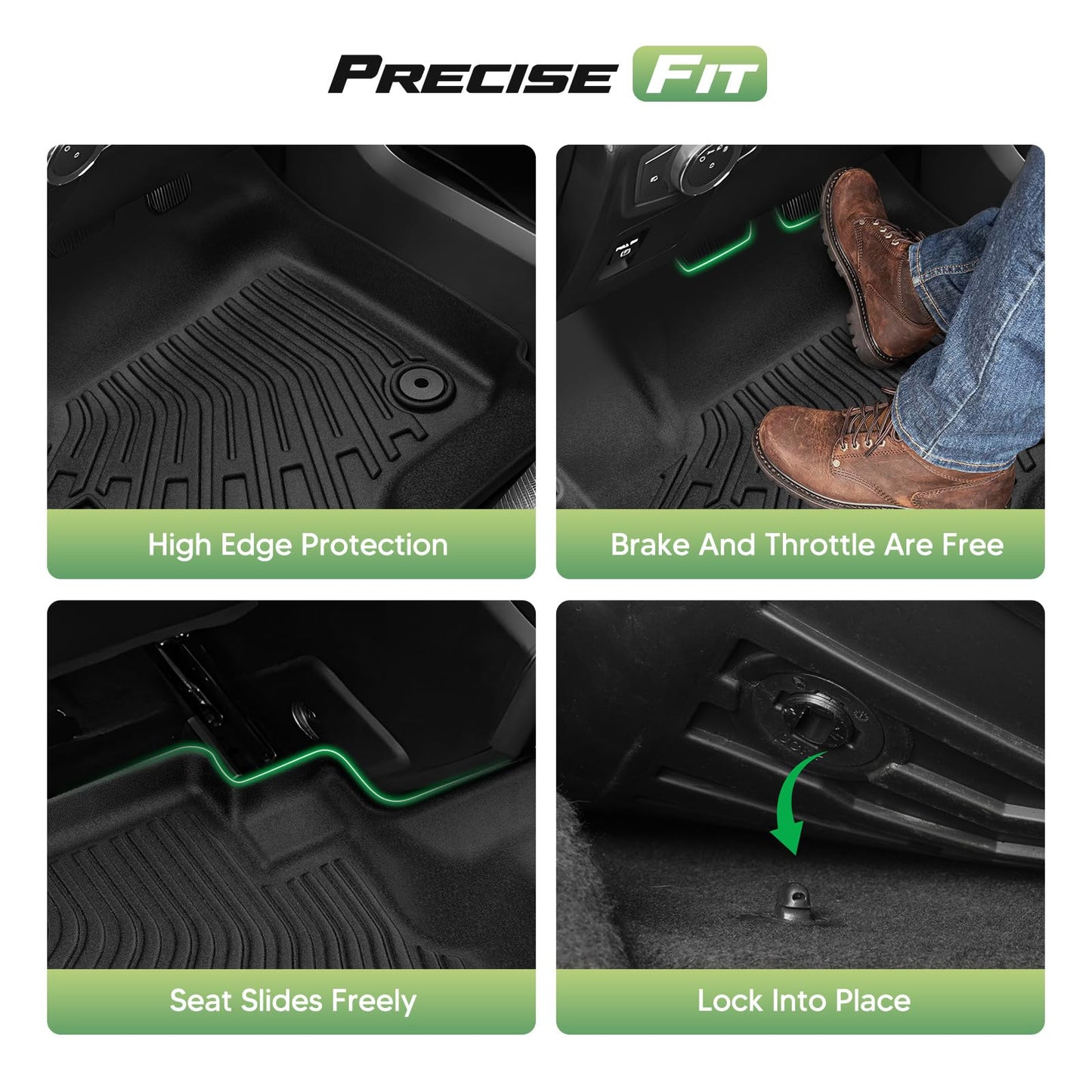 Cartist Floor Mats for Ford Expedition MAX 2018-2024 (8 Seats-2 Row Bench Seat), All Weather Cargo Liner for Expedition Accessories, Heavy Duty Car Mats, Car Accessories (Only Fit MAX)