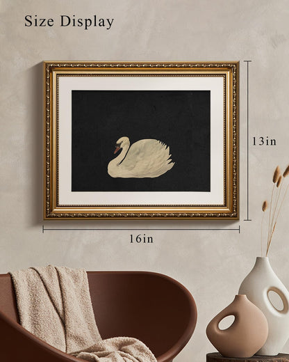 VIYYIEA Gold Framed Canvas Wall Art - Elegant Home Decor in Black, 13x16 Inches