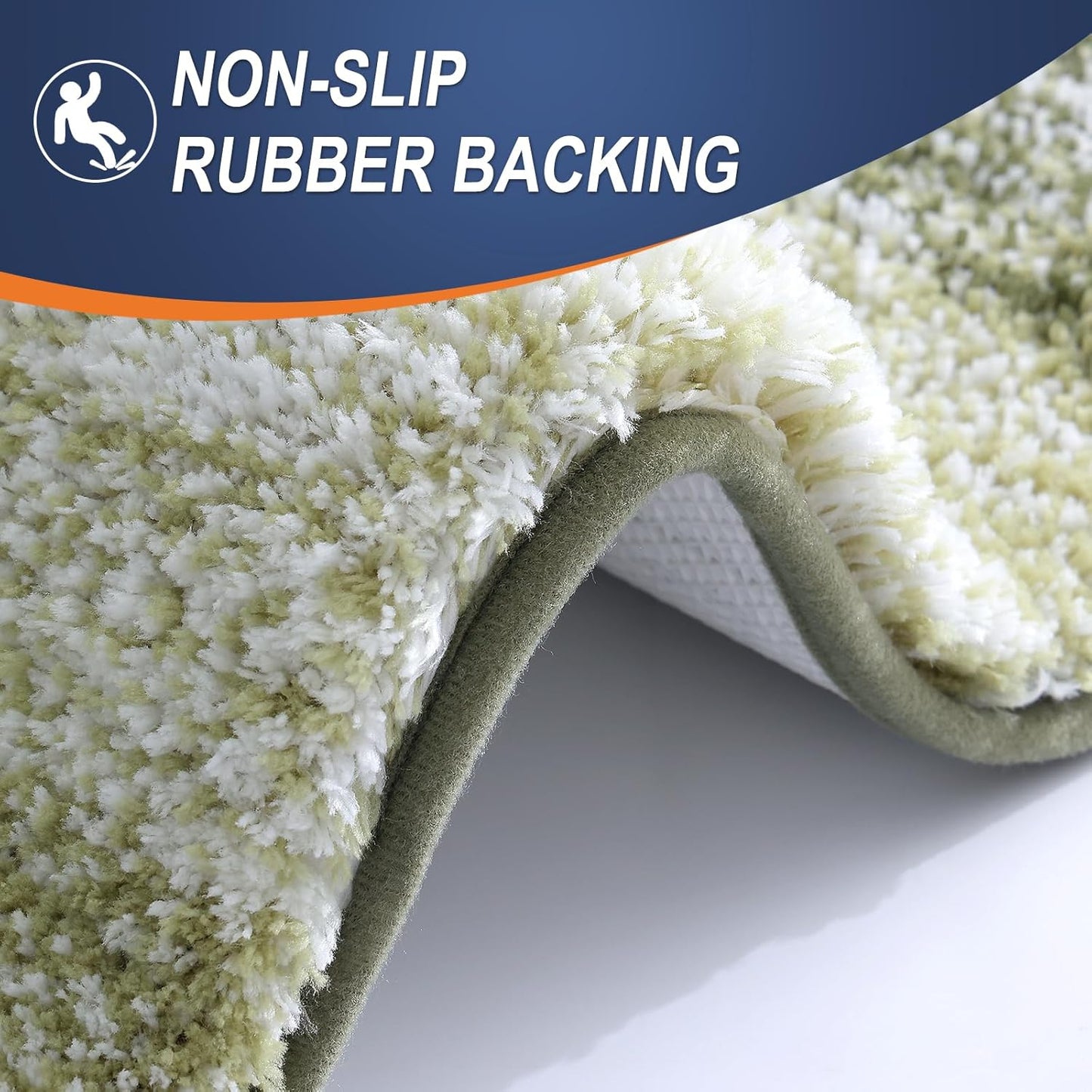 OLANLY Bathroom Rugs | Extra Soft Microfiber Mat with Rubber Backing - 36x24, Quick Dry, Dark Green