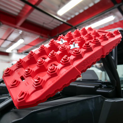 Caliber XTrax Off Road and Snow Recovery Traction Boards, Made in USA, Red, 2-PACK