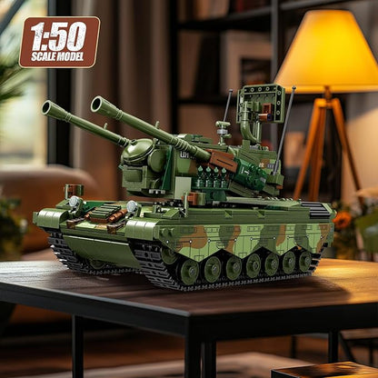 NUTCRACKER Military Tank Building Blocks Set - WW2 Army Tank Building Toy Collectible Home Display Model Christmas Birthday Gifts for Adults ((No Battery Included)