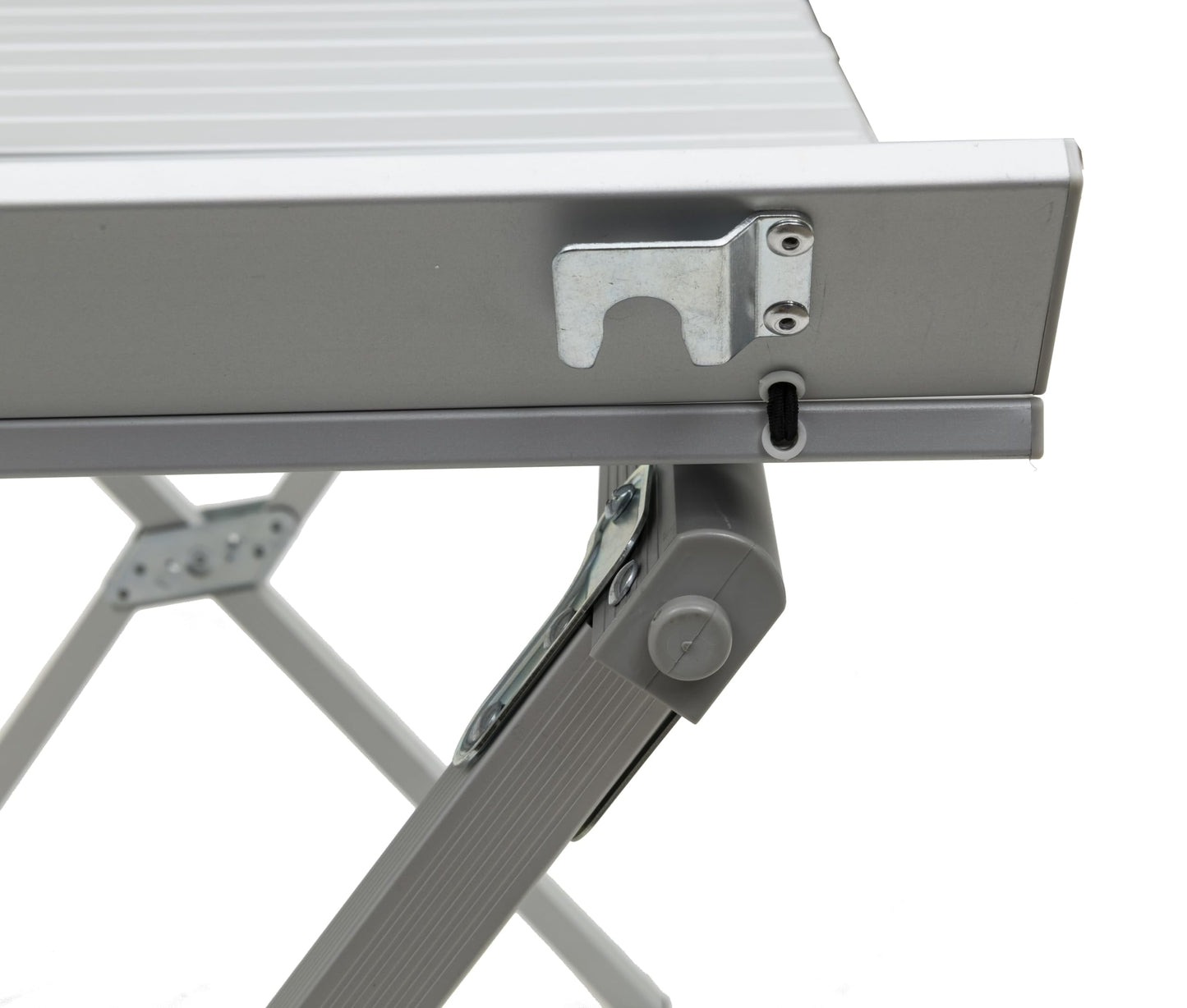 ALPS Mountaineering Folding Camping Table with Smooth Easy-to-Clean Roll Top and Sturdy and Lightweight Aluminum X Frame, Shoulder Carry Bag, Square, Silver - New