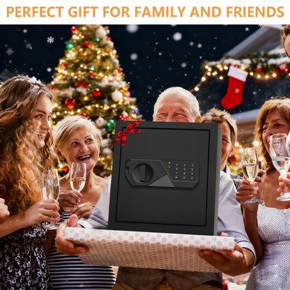 2.0 Cub Large Fireproof Safes for Home Use, Digital Security Safe Box Fireproof Waterproof with Combination Lock and Removable Shelf, Home Fire Safe for Document Money Medicines Valuables