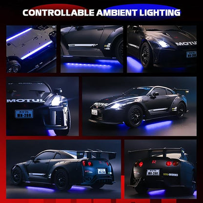 1/16 Scale RC Drift Car MN-268 RWD Mini RC Vehicles Model with Gyro Spare Tires &amp LED Lights for Adults Hobby Toy Gifts (Black)