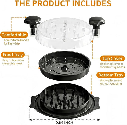 Skiennix Chicken Shredder Tool - Ergonomic Large Meat Grinder with Anti-Slip Handle | BPA-Free Design