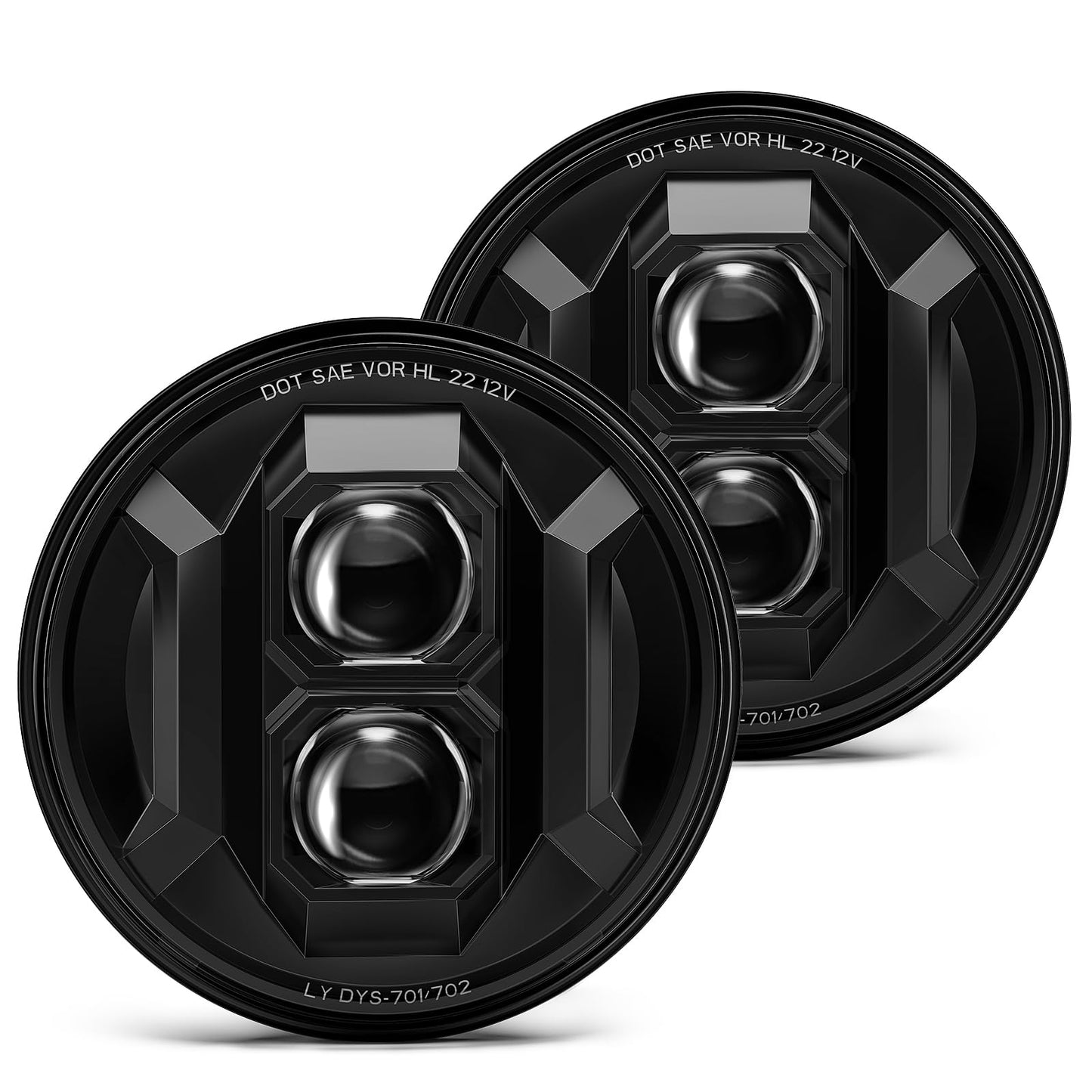 BESURE 2PCS New Anti-glare 7 Inch Round Led Headlights DOT Approved Compatible with Jeep Wrangler JK TJ LJ, C-hevy, M-iata & More, Hi/Low Beam Headlight Assembly, H6024 LED Headlight IP67 Waterproof