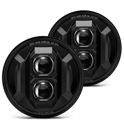 BESURE 2PCS New Anti-glare 7 Inch Round Led Headlights DOT Approved Compatible with Jeep Wrangler JK TJ LJ, C-hevy, M-iata & More, Hi/Low Beam Headlight Assembly, H6024 LED Headlight IP67 Waterproof