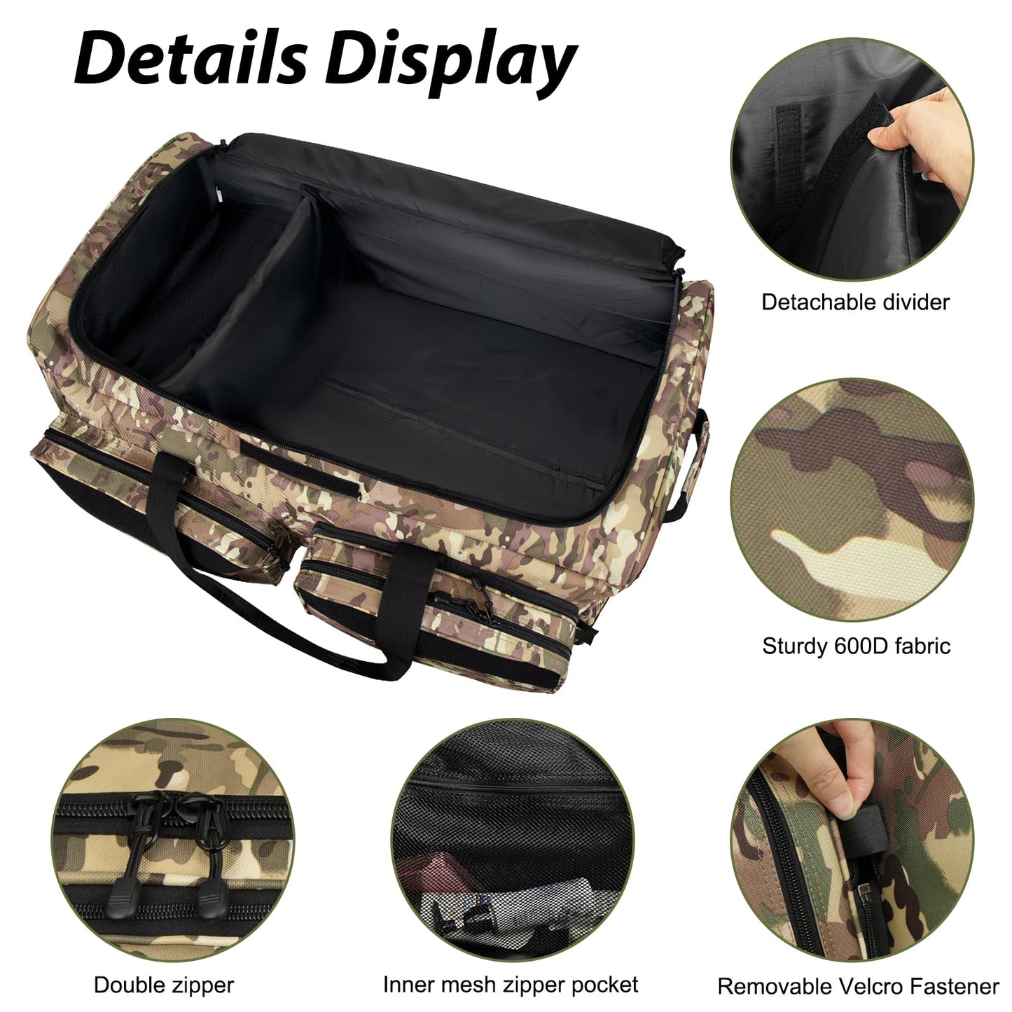 Rolling Duffle Bag with Wheels,120L Large Deployment Bag,Waterproof Military Duffle Bags for Tactical Military Deployment Camping