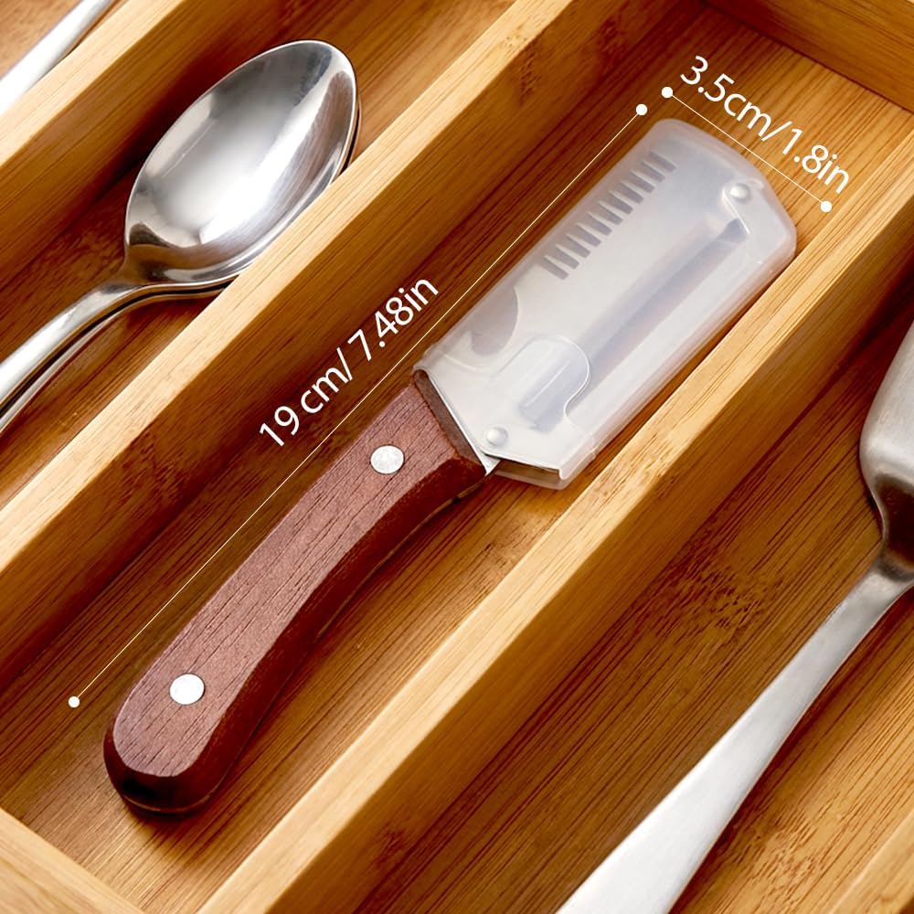 Skiennix Premium Vegetable Peeler - Multi-Functional Kitchen Tool with Wooden Handle & Bottle Opener