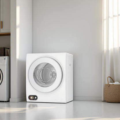 SUSTAINOVA Portable Dryer 1.5 cu. ft., 850W Powerful Clothes Dryer Compact Electric Dryer with Stainless Steel Tub, Electric Machine for Small Space, Apartments, Hostels, RVs - White