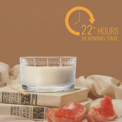 3-Wick Beeswax Candles in Glass Jar, Natural Unscented Beeswax Candles - 22 Hour Burn Time, Handmade Candles for Party, Holidays Gift, Dinning (Pack of 1, White)