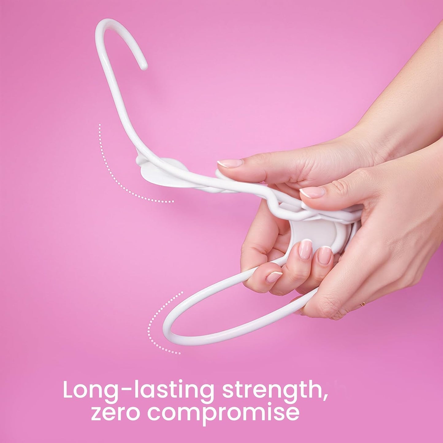 Utopia Home Plastic Hangers - Durable Space-Saving Closet Organizers - 50 Pack in White