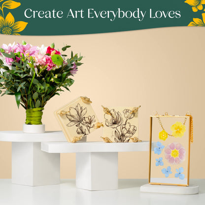 Berstuk Miniature Flower Press Kit for Adults - The Tiny Flower Preservation Kit Includes Two 3" x 3" Presses - Ideal Gift for Arts and Crafts Lovers