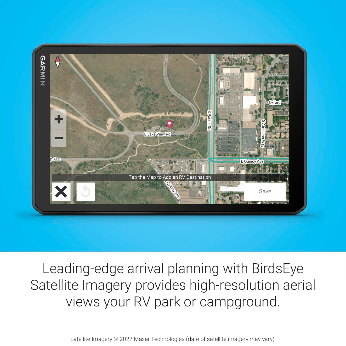 Garmin RV 895, 8" GPS Navigator, Custom Routing, High-Resolution Birdseye Satellite Imagery, Directory of Parks and Services, Landscape or Portrait View Display (Renewed)