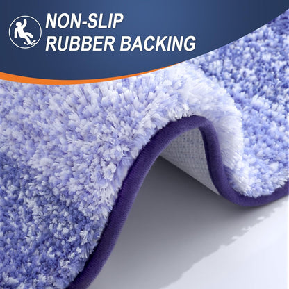 OLANLY Bathroom Runner Rug - Extra Soft Microfiber Mat | Quick Dry, Washable, 59x20, Blue-Violet