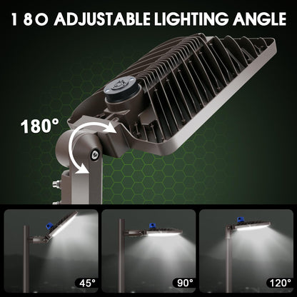 Dream Eeve 350W LED Parking Lot Light Slip Fitter Mount 52500LM Dusk to Dawn 5000K Outdoor Area Security Commercial IP65 Waterproof 100-277V for Driveway Parking Lot Stadium