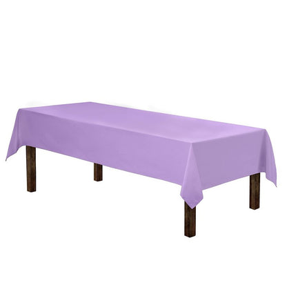 Gee Di Moda Rectangle Tablecloth - 60 x 126 Inch Lavender Table Cloth for 8 Foot Rectangle Tables - Heavy Duty Washable Fabric - for Holiday Party, Dinner, Weddings, Baby Shower & Events