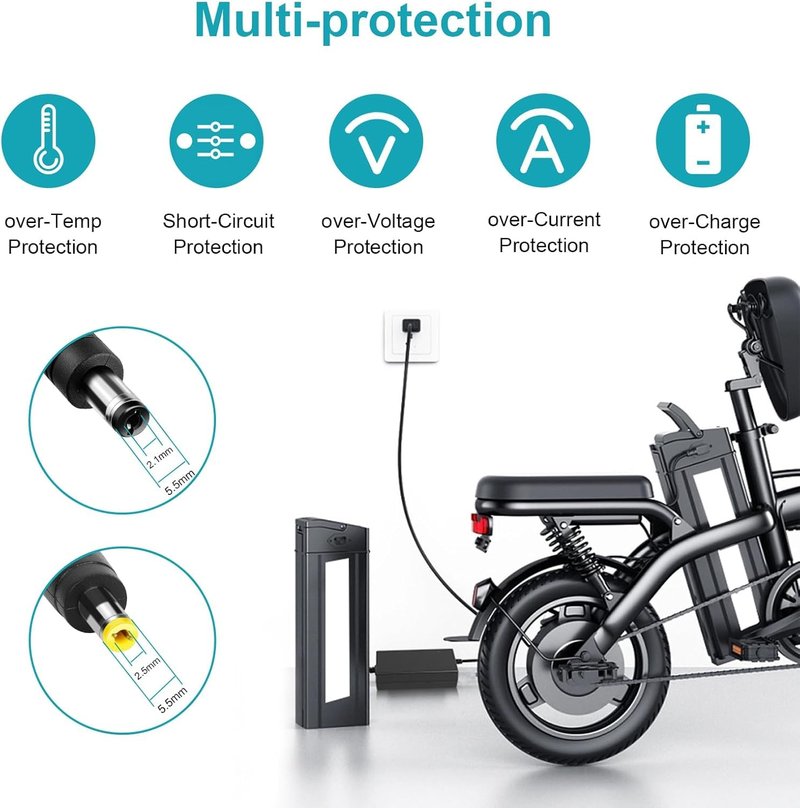 48V Battery Charger for Caroma Electric Scooter C1, E66 Pro, E68 Pro, Lightning, P1, P2, P3, 750W (1200W Peak)